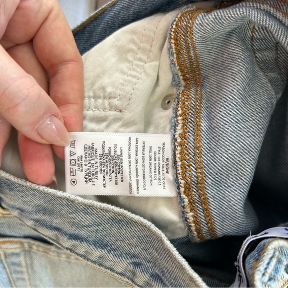 RE/DONE Women’s Mid Rise Split Denim Maxi Skirt Ripped Tide Boho Chic Sz 26 NWT - Picture 8 of 13